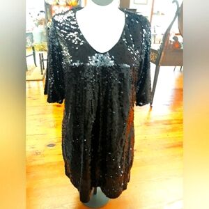 City Chic Black Sequin Dress